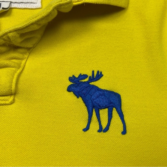 Abercrombie & Fitch Exploded Icon Muscle Mesh Polo Shirt XL Big Moose - Picture 4 of 11
